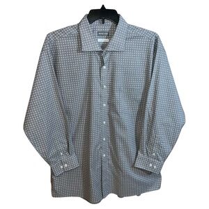 Michael Kors Dress Shirt Men’s Size 19 34/35 Grey Big Fit AirSoft Stretch Button